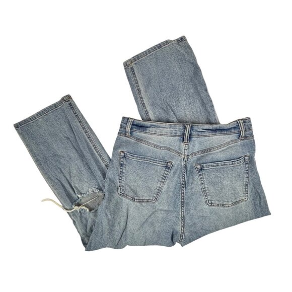 Wild Fable Highest Rise Straight Jeans Womens Size 12 Blue Denim Cotton Blend - Picture 12 of 12